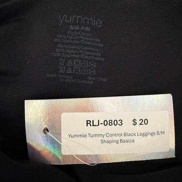 Yummie Tummy Control Black Leggings S/M Shaping Basics - Picture 3 of 3